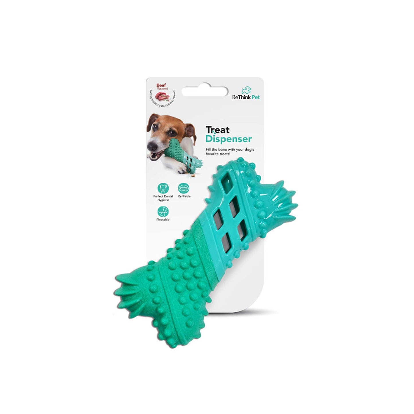 Beef Flavored Treat Dispenser Dog Toy by Wowza Finds