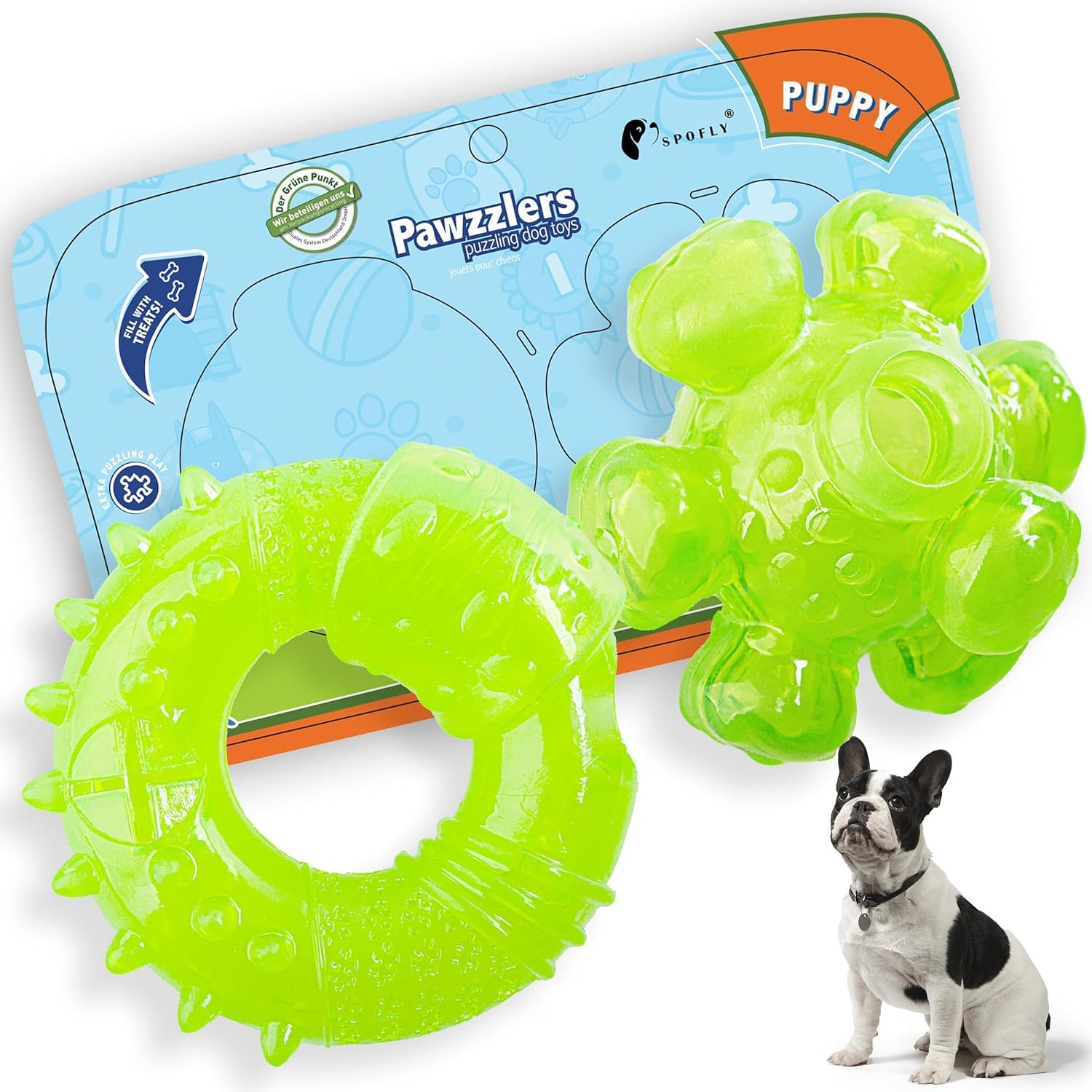 Puppy Teething Ring & Treat Ball Toy by Wowza Finds