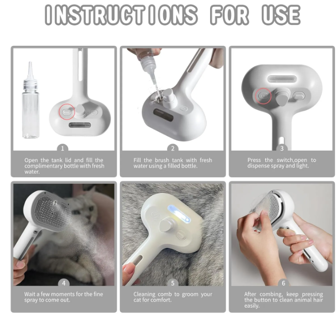 Pet Hair Spray Brush by Wowza Finds