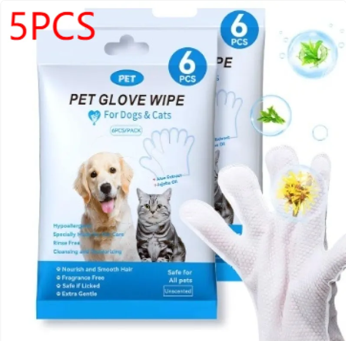 Pet Cleaning Gloves & Wipes by Wowza Finds