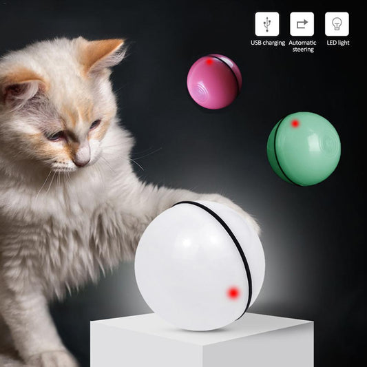 LED Laser Rolling Cat Toy Ball by Wowza Finds