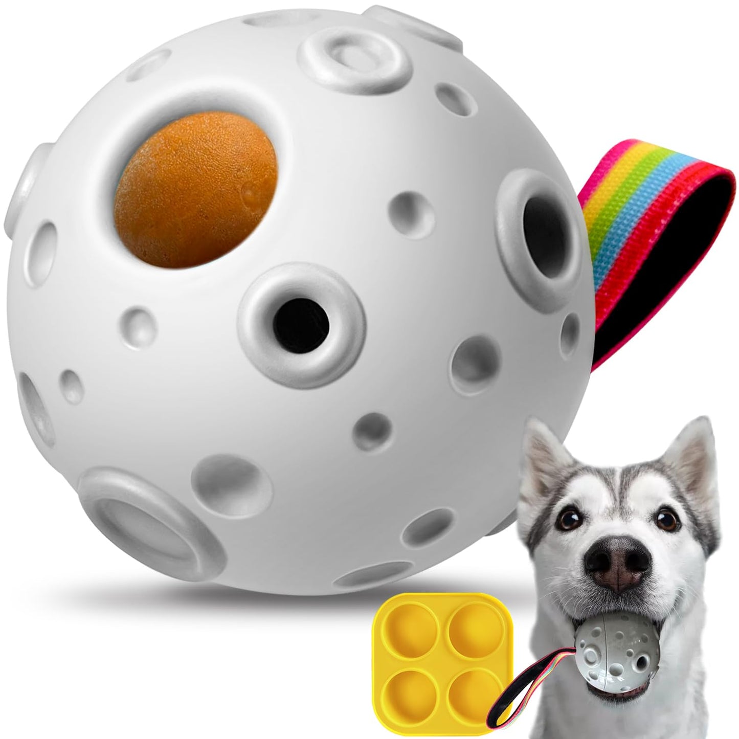 Interactive Rubber Dog Treat Dispenser by Wowza Finds