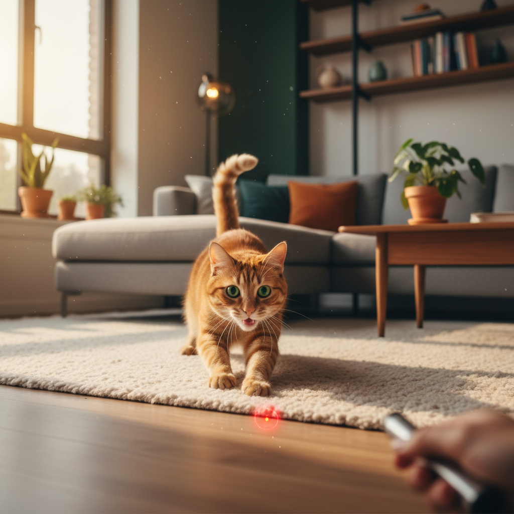 Hands-Free Laser Cat Toy — Keeps Cats Busy for Hours by Wowza Finds