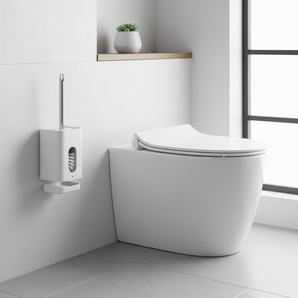 Wall-Mounted Disposable Toilet Brush Set by Wowza Finds